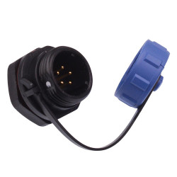 5 Pin Waterproof W13 Male Socket Panel Mount Connector IP68