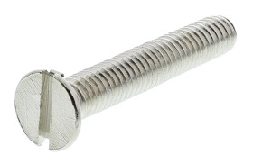 Śruba maszynowa M4 łeb z łbem stożkowym Mosiądz długość 25.0mm skok 0.70mm