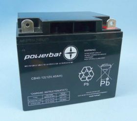 12V/40Ah 197x165x170 PO20x3 POWERBAT AG