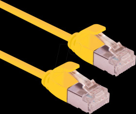21153327 Patch cable, Cat.6a, U/FTP, slim, yellow, 5 m