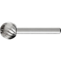 PFERD 22420816 Milling Pin 16mm Spherical HSS 54mm length 6mm shank