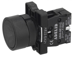 Przycisk sterowniczy czarny 1xNO 10 A IP54 AS22-EA21