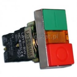 Przycisk podwójny start-stop podświetlany metal