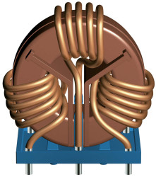 Dławik sieciowy 570 μH 35A Promieniowe -30 → +50% Wtyczka PC 1.4mΩ Rdc rdzeń ferrytowy