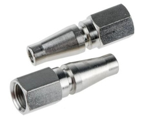 Szybkozłączka pneumatyczna, materiał Mosiądz, złącze G 1/8 żeńskie, RS PRO Rectus 17, Schrader NW5