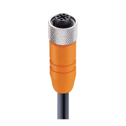 Kabel konfekcjonowany jednostronnie złącze M12 żeńskie proste 4-PINowe kodowanie A PUR czarny RKTS 4-288/2 M