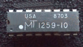 MT1259-10 dram (256K x 1)
