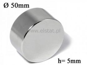 Magnes neodymowy okrągły 50x5mm