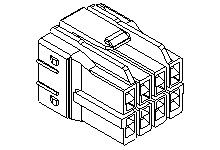 Obudowa złącza 6-pinowe 2-rzędowe raster: 3.3mm Molex Gniazdo 51347