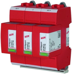Ogranicznik przepięć C Typ 2 do ochrony instalacji PV 1500V DC 3P 25kA 6kV DEHNguard ME YPV SCI 1500 952520