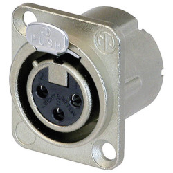 Neutrik NCJ9FI-S Combo Socket XLR/6.35mm 3 Pins Black 1 piece