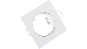 Oprawa Halogenowa Podtynkowa Stała Kwadrat Pavo Biała Blacha Mr16 Gu10