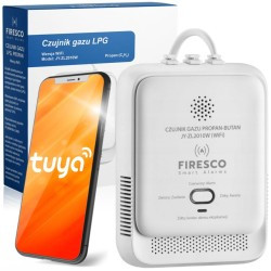 OUTLET_1: Czujnik gazu LPG Propan-Butan Firesco JY-ZL2010W z WiFi aplikacja Tuya