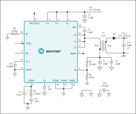 4.5V to 60V Input, Ultra-Small, High-Efficiency, Iso-Buck DC-DC Converter