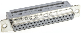 Złącze D-Sub 37-pinowe Żeński Kąt Proste Montaż na kablu raster 2.77mm