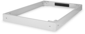 Base, sheet steel, (L x W x H) 1200 x 800 x 100 mm, gray, for Unique &amp; Dynamic Basic network cabinets, DN-19 PLINTH-8/12-N1
