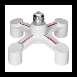 Rozgałęźnik przejściówka 1xE27 na 4xE27 biała LH/E27/4XE27-19 Orno