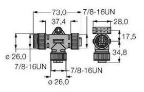 Turck 6914950 Rozdzielacz i adapter czujnika/aktuatora 1 szt.