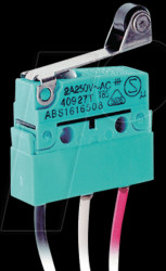 ABS161640J Snap-action microswitch, 1x inverted, roller lever