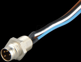 11673 M8 panel plug, 4-pin, front mounting