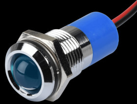 Q14P3CXXB24E Indicator LED, 24 V DC, 14 mm, wired, blue/BrC