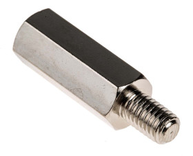 Kołek dystansowy gwint M5 x M5 długość 20mm Mosiądz Męski/żeński Sześciokątny RS PRO