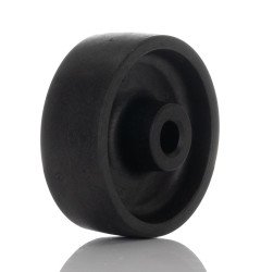 Kółko do wózka, Lite, Termoplastyczne, Czarny, obc.: 150kg, śred.: 80mm, szer.: 30mm