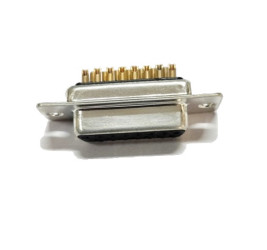 Złącze D-Sub 15-pinowe Żeński Proste Montaż na panelu Prosty Platerowany złotem, Nikiel