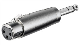 Adapter Xlr, Wtyk Jack Aux Stereo 6,35 Mm Na Gniazdo Xlr