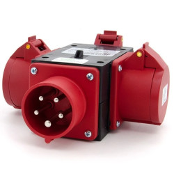 Rozgałęźnik potrójny / trójnik siłowy przenośny IP44 32A 5P 400V P003W