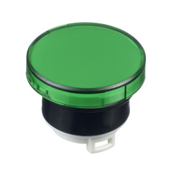 Światło kontrolne – reflektor, seria: HW, kolor: Zielony, otwór: 22mm, IP65, Montaż wpuszczany