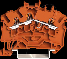 2202-6302 Durchgangsklemme, 3-Leiter, Ø 0,25 - 4 mm²