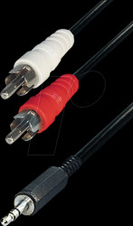 A 49-10 Adapter cable, 3.5-mm jack to 2x RCA, 10.0 m