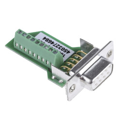 Złącze D-Sub 9-pinowe Żeński Proste Montaż na panelu Złoto na niklu