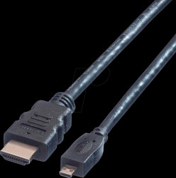 11995581 HDMI-A Stecker &gt; HDMI Micro-D Stecker, mit Ethernet, 2 m
