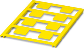 PA device marker, (L x W) 15 x 17 mm, yellow, sheet with 8 pcs, 0827886