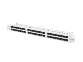 Patch panel 48 PORT 1U kat.5e szary PPU5-1048-S