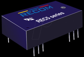 10002804 DC/DC converter REC5, 18-36 Vin, single, ±12 Vout, ±210 mA, DIL