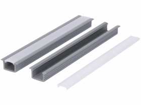 Profil led PCV Fuga 16x11 2m szary ML