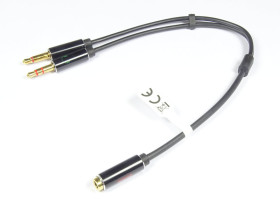 Adapter JACK 3.5 gniazdo 4pin - 2xJACK 3.5 wtyk VITALCO