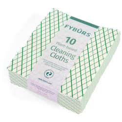 Fyburs FYCC10GN Plant-based Cleaning Cloths &#x2013; Green Pack of 10