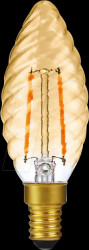 LX023811505 E14 LED lamp, 2 W, 140 lm, 2000 K, gold, filament, dimmable