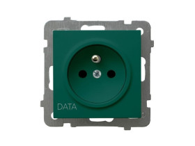 AS Gniazdo pojedyncze z uziemieniem DATA zielony GP-1GZD/m/12 OSPEL