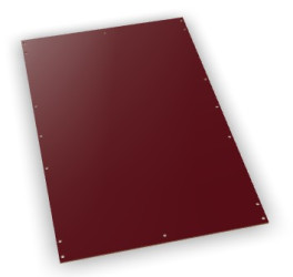 Mounting plate, hard paper, (L x W x H) 227.5 x 351 x 2 mm, for B 2736, 96607600