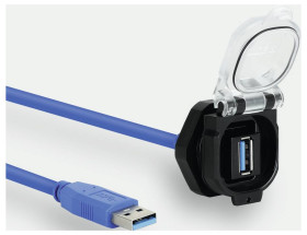 Lütze 493113.0150 USB-3.0 A/A F/M 180° 1,5m PVC PC, 1.5 m, 1 szt.