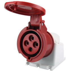 Gniazdo stałe 32A 4P 400V czerwone IP44 ECO SpeedPRO 23396\P01