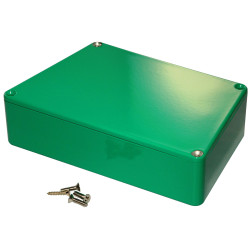 Hammond 1590TRPCGR Stomp Box Diecast Enclosure Trapezoid 95 x 122/151 x 39 Green