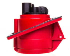 Gniazdo tablicowe skośne 32A 4P 400V czerwone IP44 TWIST 424-6