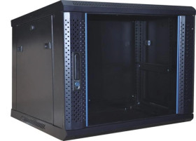 GT Networks Szafa Wisząca RACK 19 cali 12U 600mm czarna do samodzielnego montażu GTS-19-12U600-AB