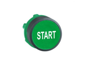 Główka przycisku płaskiego plastikowego zielona z oznaczeniem ZB5AA333 SCHNEIDER ELECTRIC